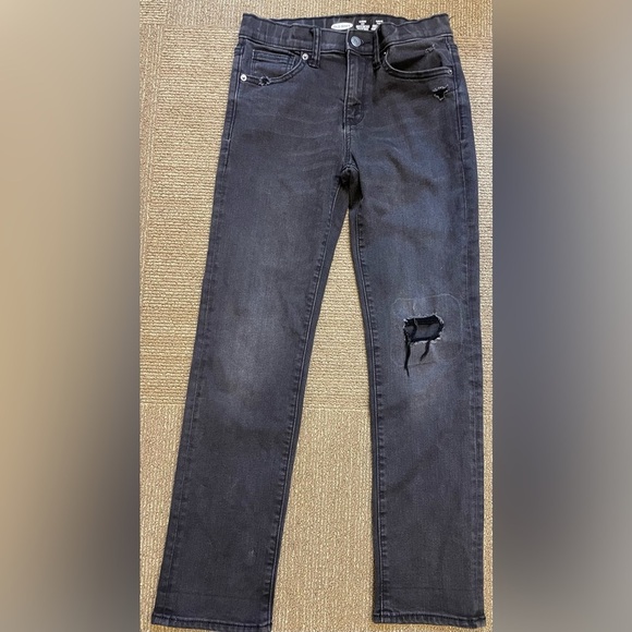 Old navy Kids size 12 dark grey distressed jeans karate slim skinny jeans - Picture 1 of 7